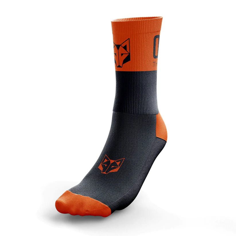 OTSO Multisport Socks Low Cut - Black & Fluo Orange
