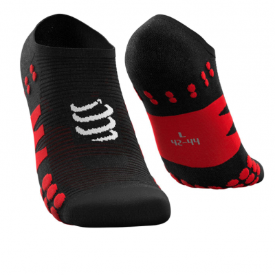 Compressport Meias No Show Socks - Black/Red