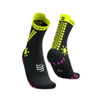 Compressport Pro Racing Socks V4.0 Trail  - Black/Safe Yellow/Neo Pink
