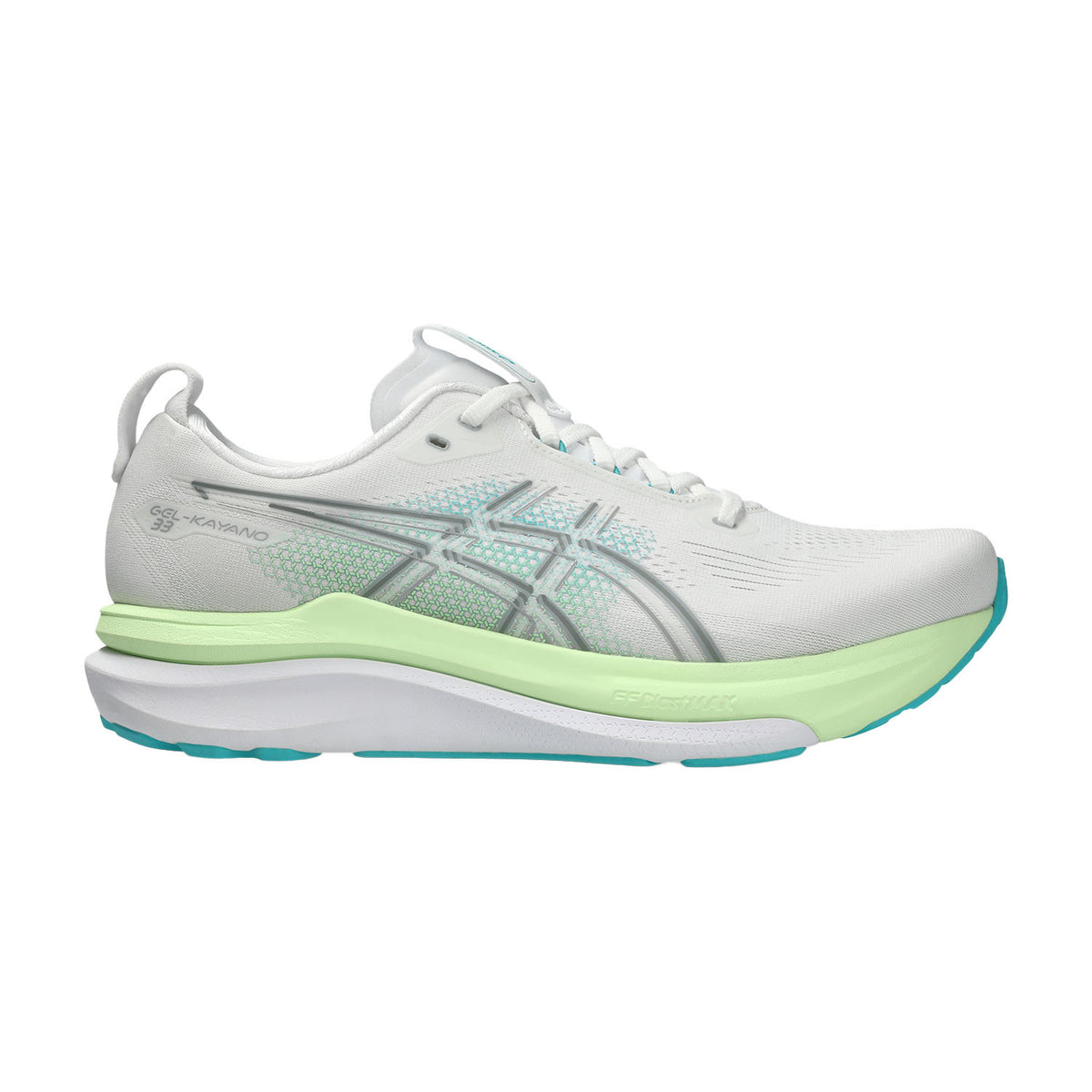 Asics Gel-Kayano 33 - White/Energy Aqua
