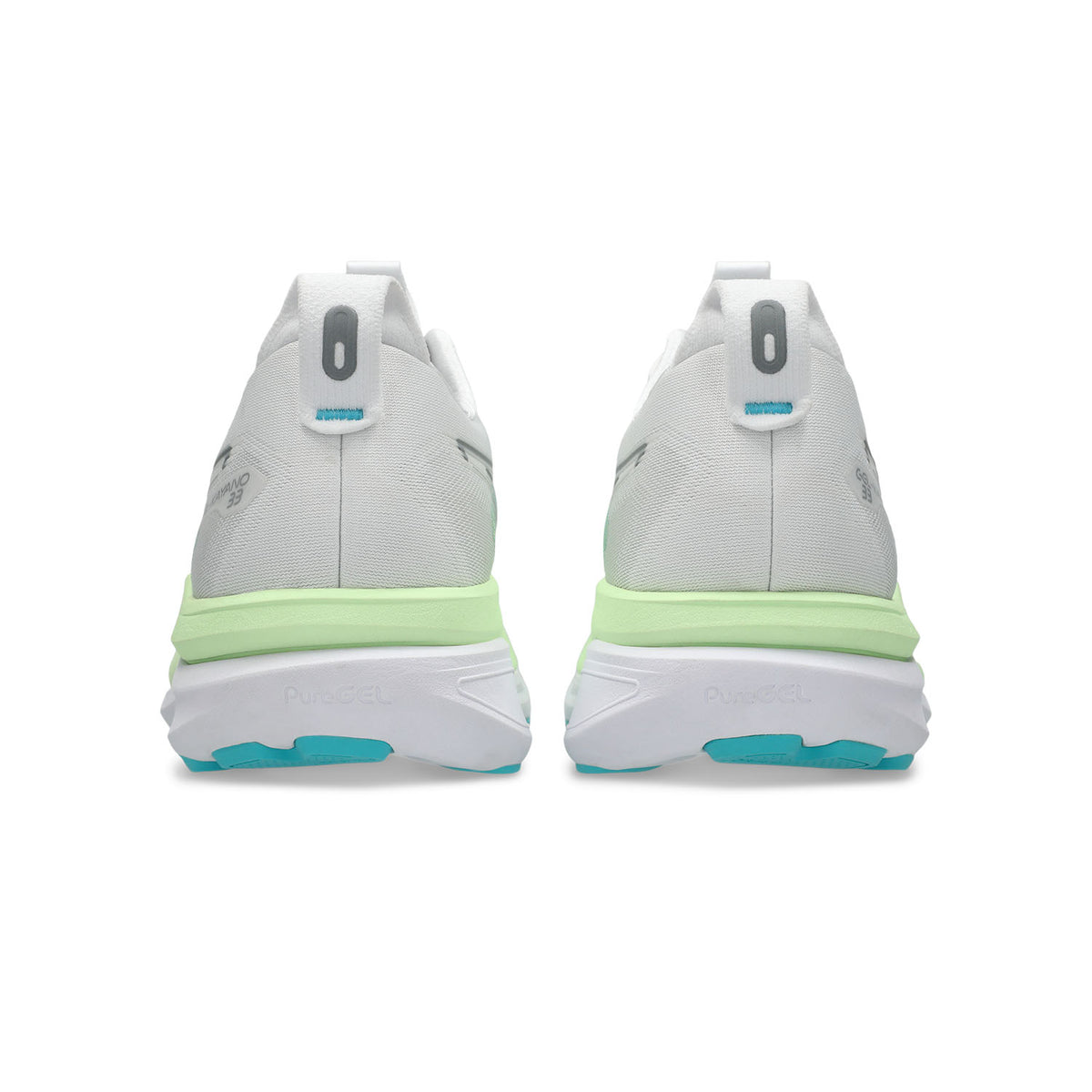 Asics Gel-Kayano 33 - White/Energy Aqua