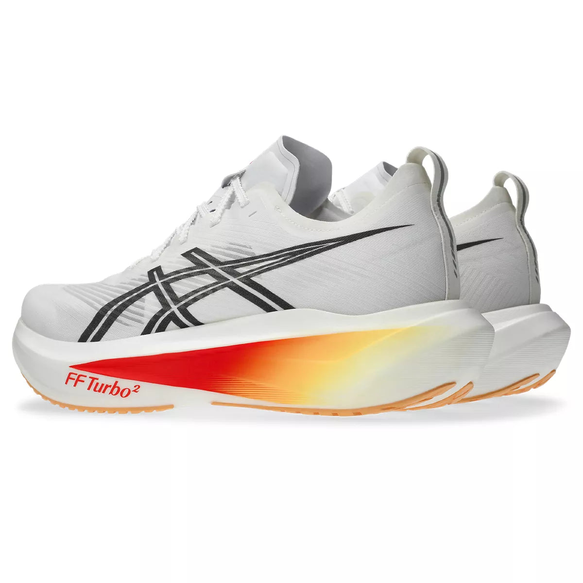 Asics Megablast White / Orange Glow - pormenor lateral