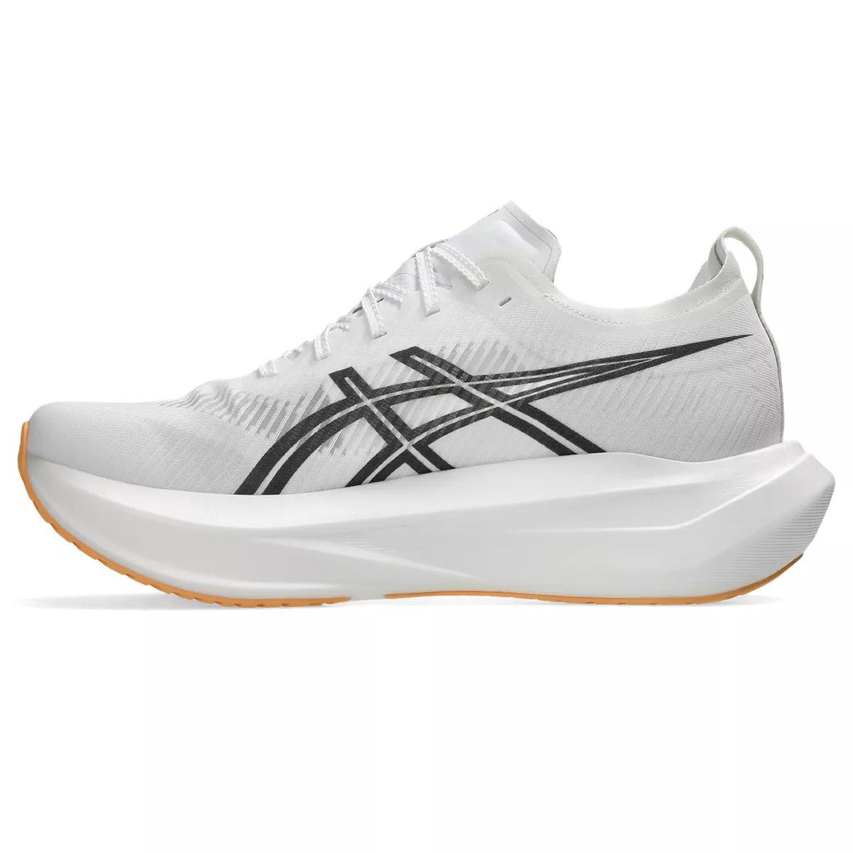 Asics Megablast White / Orange Glow - vista lateral esquerda