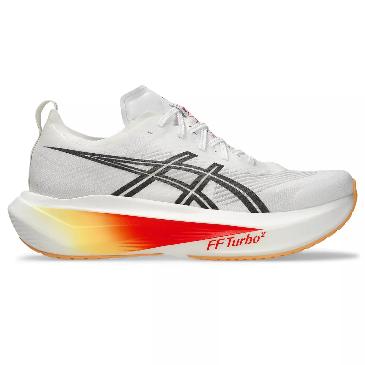 Asics Megablast White / Orange Glow - vista lateral direita