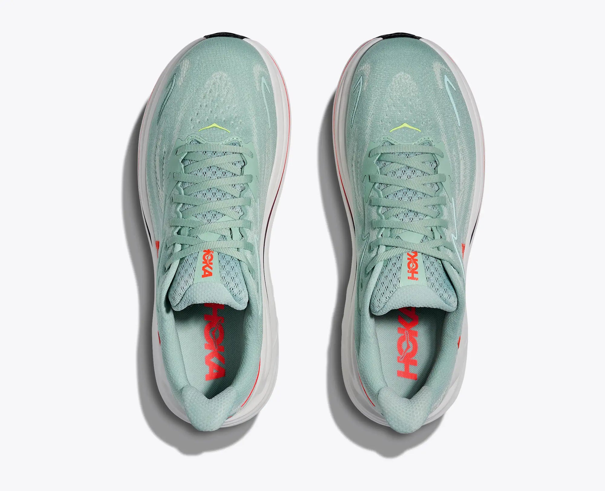 Hoka Clifton 10 - Sage / Neon Flame