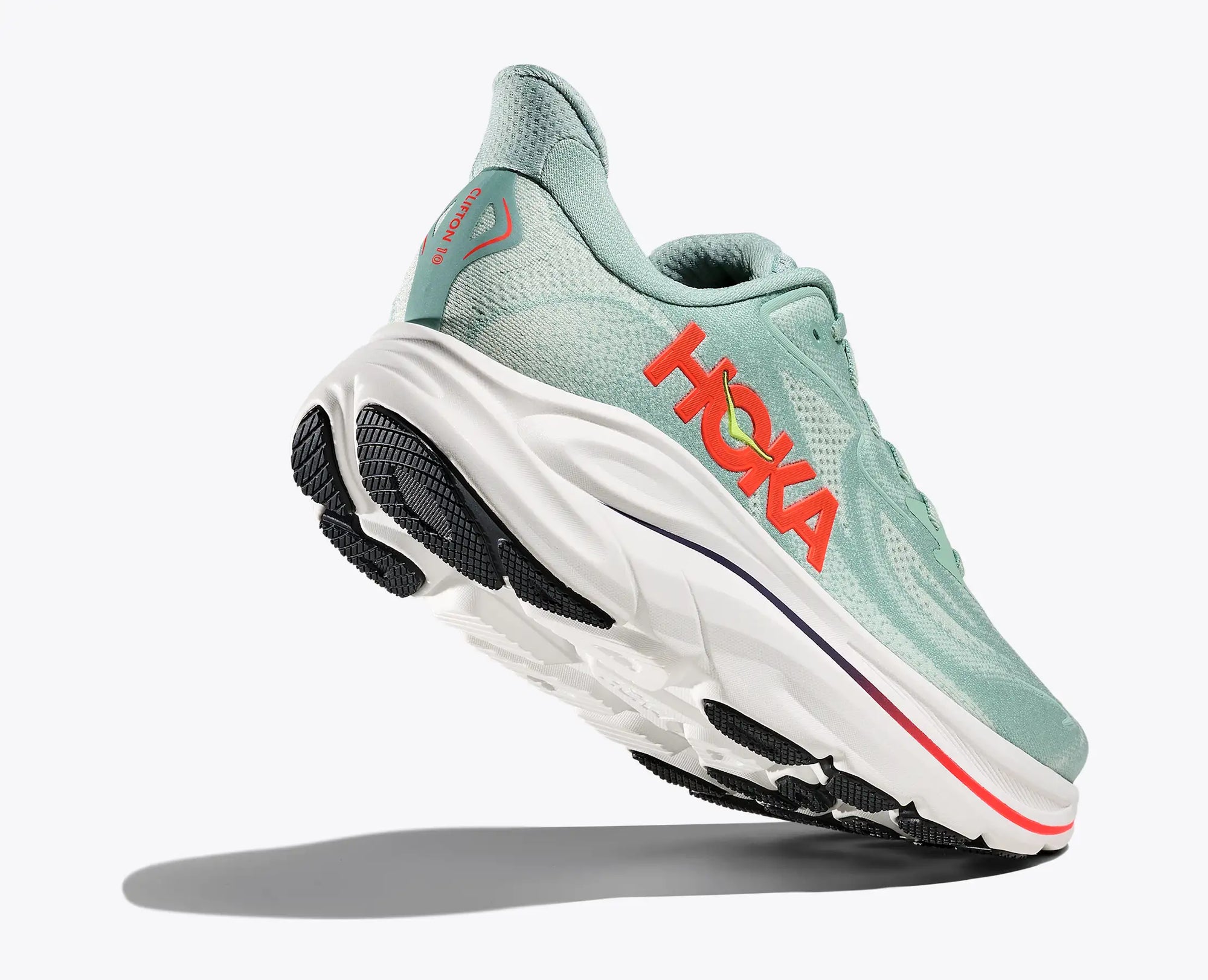 Hoka Clifton 10 - Sage / Neon Flame