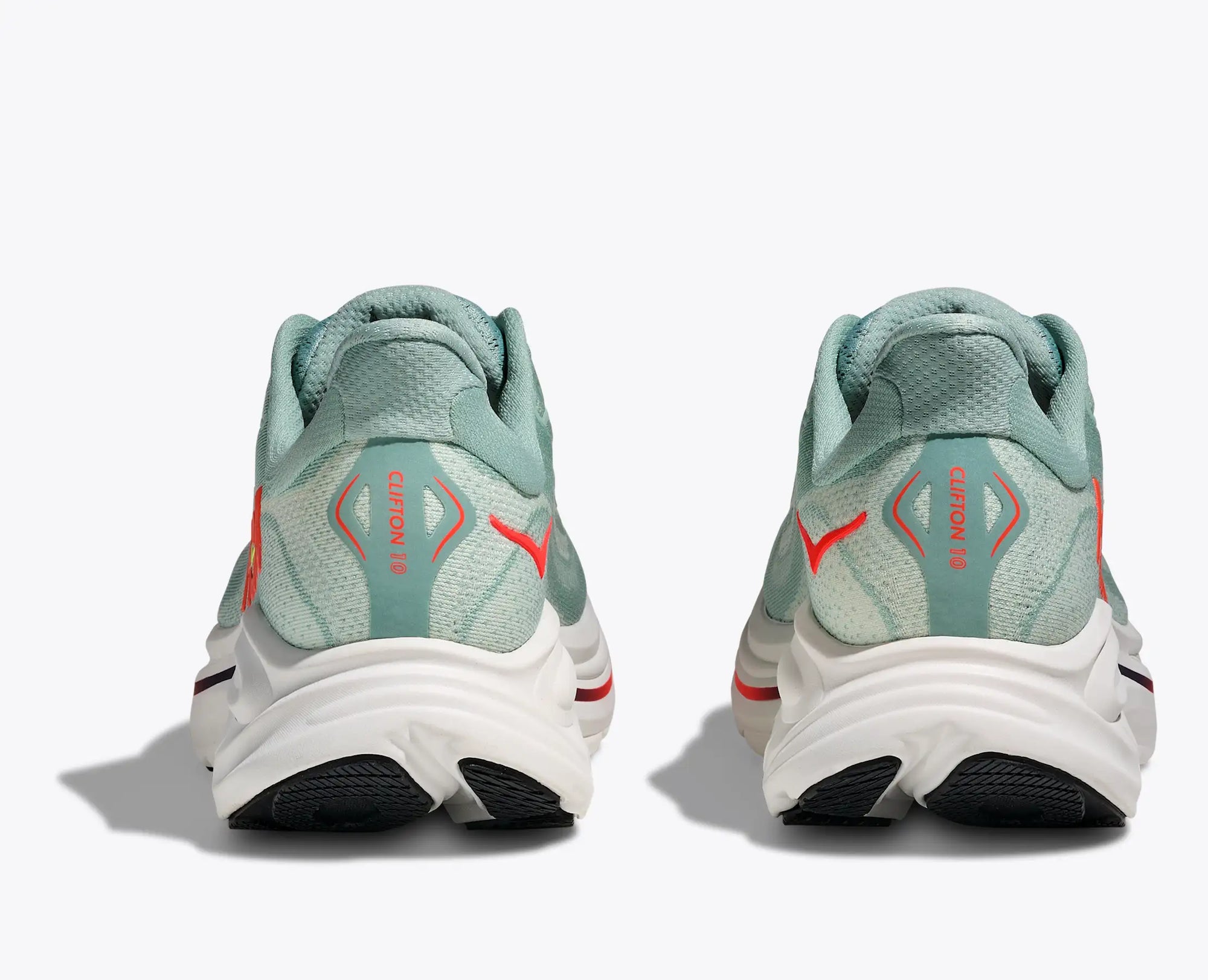 Hoka Clifton 10 - Sage / Neon Flame