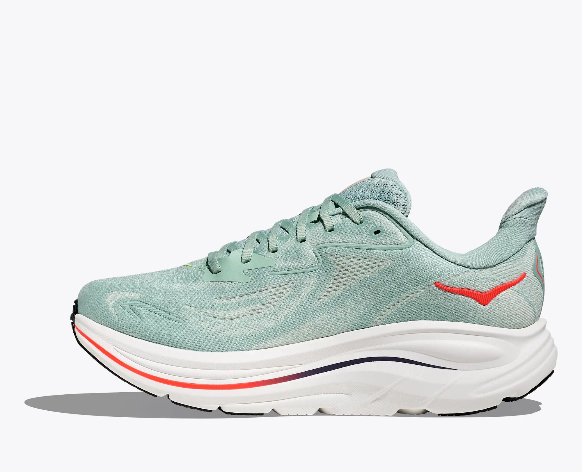 Hoka Clifton 10 - Sage / Neon Flame