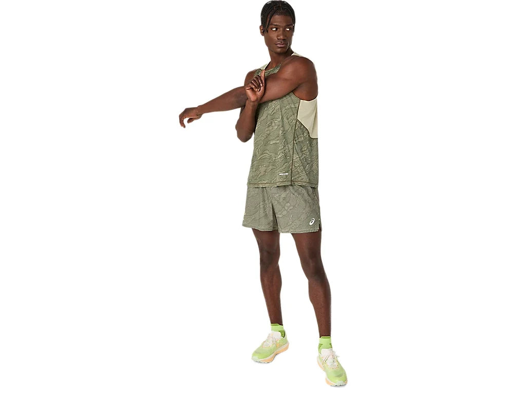 Asics Fujitrail All Over Print 5IN - Mantle Green