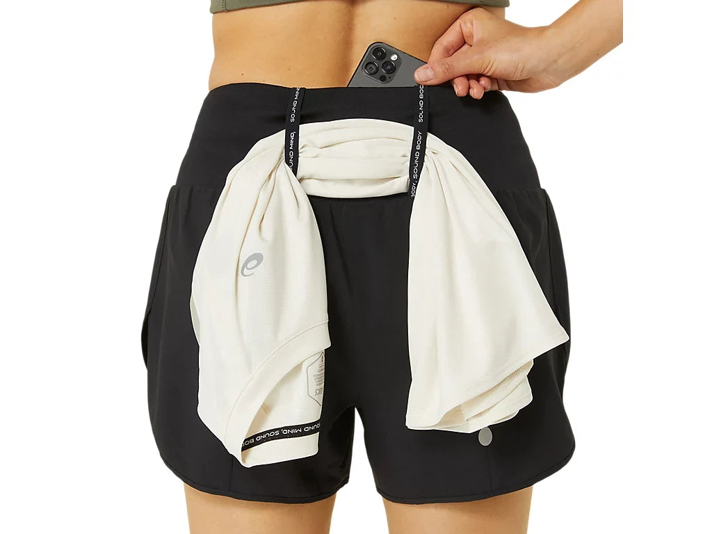 Pantalón corto Asics Road 3.5IN W - Negro