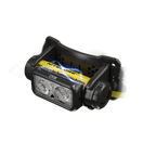 Nitecore NU43 vista lateral com botões de controlo e bateria USB-C