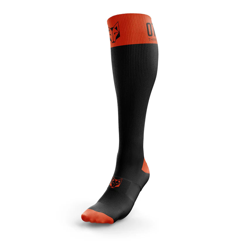 OTSO Multisport Socks Recovery Full -  Black / Fluo Orange