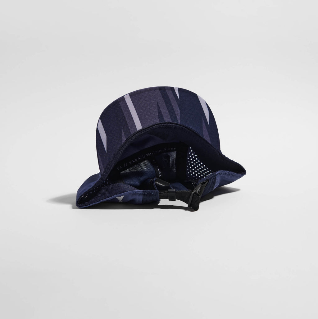 GORRA DE CARRERAS CON PLUMA VÅGA - NARANJA NEÓN / CIRUELA
