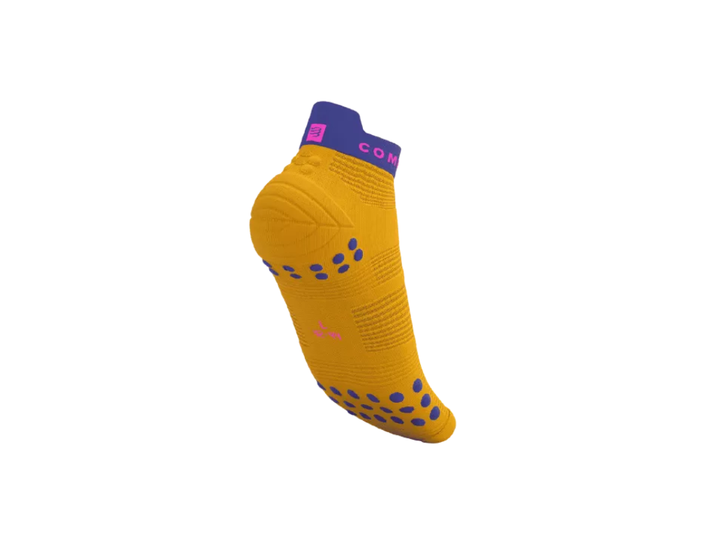 Compressport Pro Racing V4.0 Run Low - Saffron/Dazz Blue