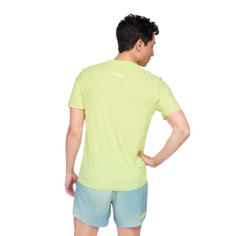 Hoka Airolite Run Run Short Sleeve Men - Lettuce