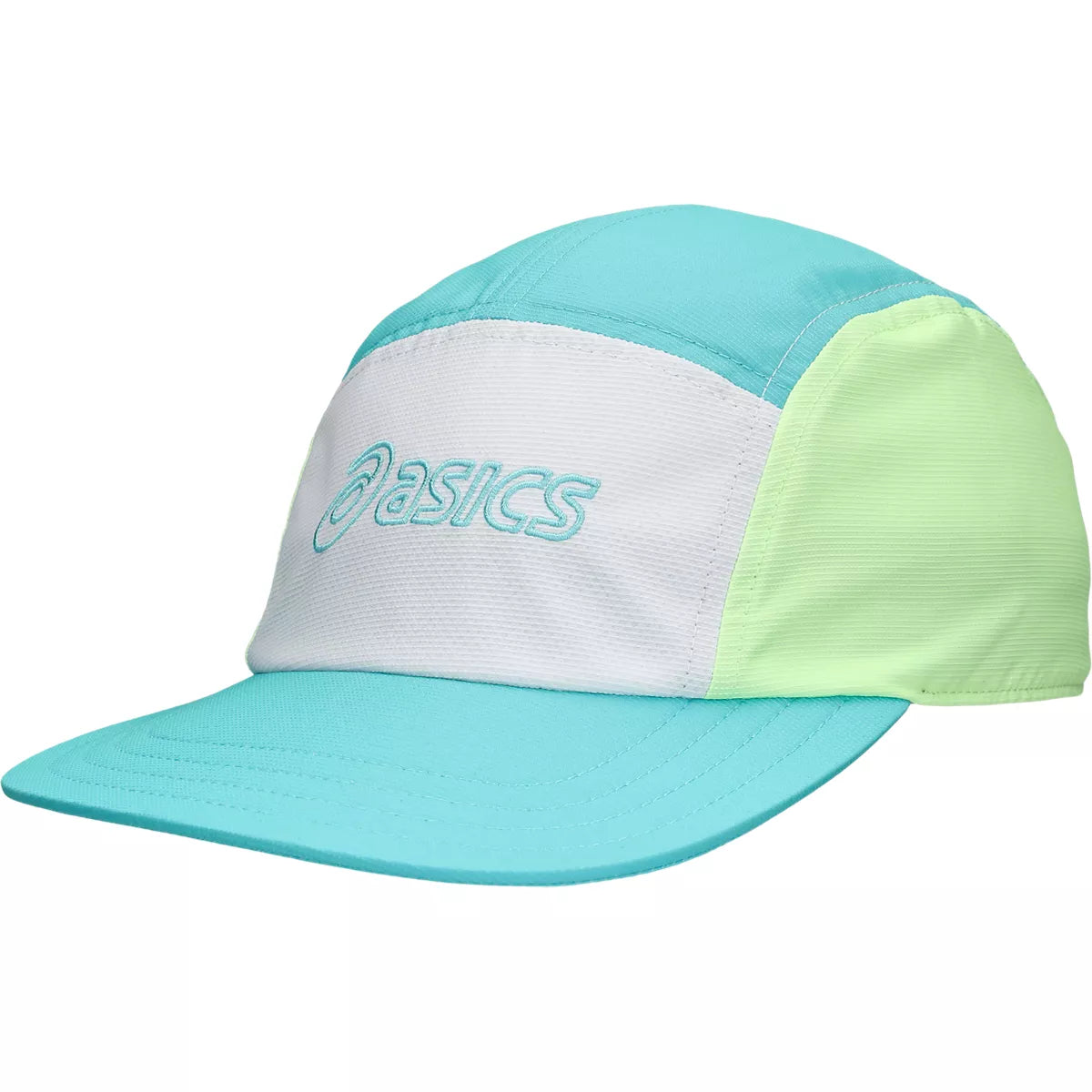 Asics Performance Running 5 Panel Cap Energy Aqua - vista frontal
