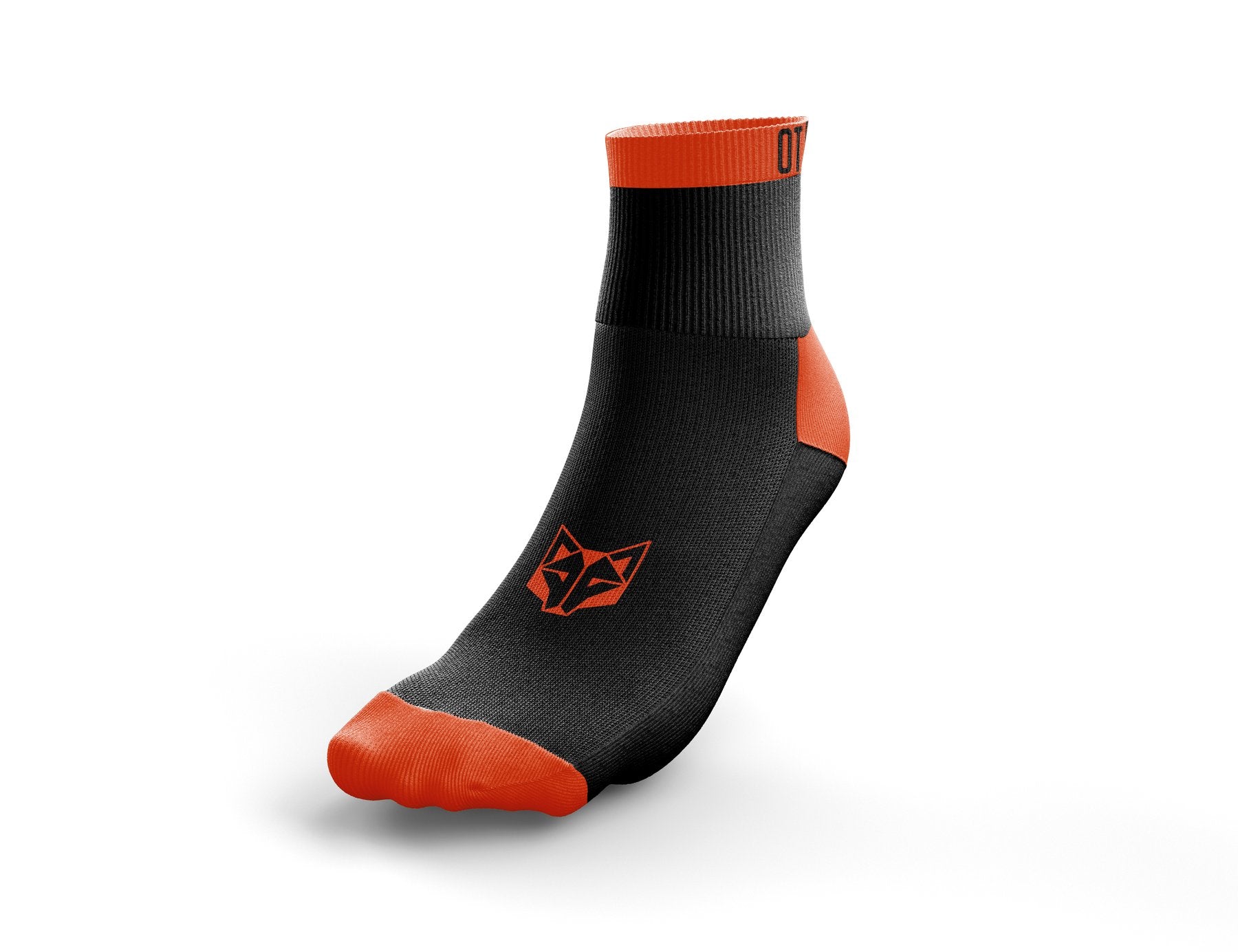 OTSO Multisport Socks Low Cut - Black & Flue Orange