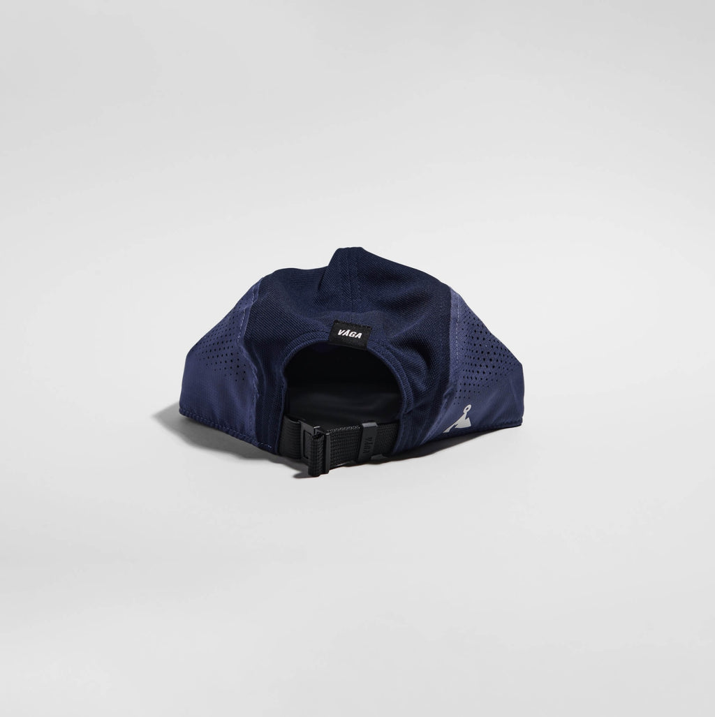GORRA DE CARRERAS CON PLUMA VÅGA - NARANJA NEÓN / CIRUELA