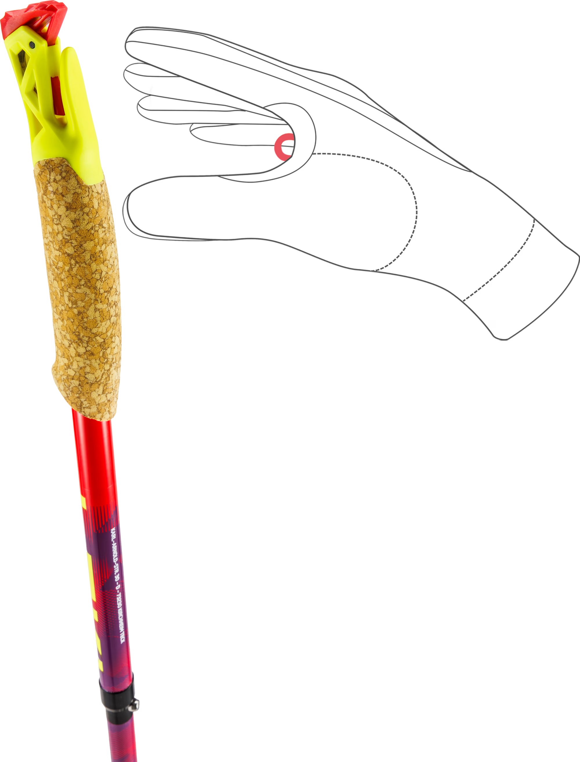 BASTÕES LEKI ULTRATRAIL FX.ONE - Red / Violet / Yellow