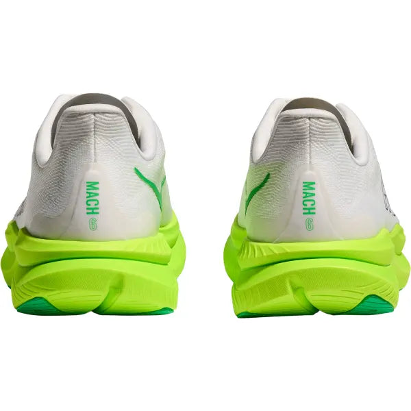 Hoka Mach 6 - White / Neon Lime
