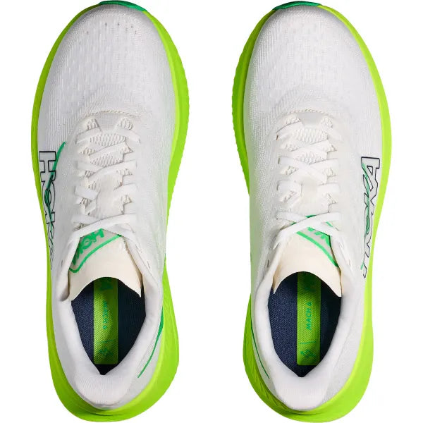Hoka Mach 6 - White / Neon Lime