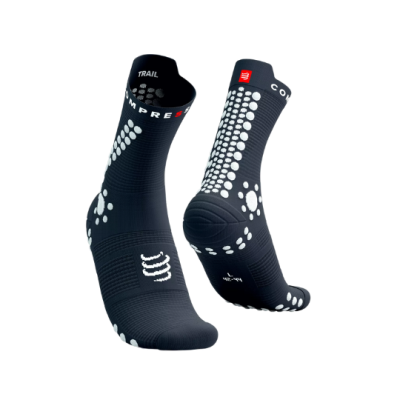 Compressport Pro Racing Socks V4.0 Trail - Magnet/White