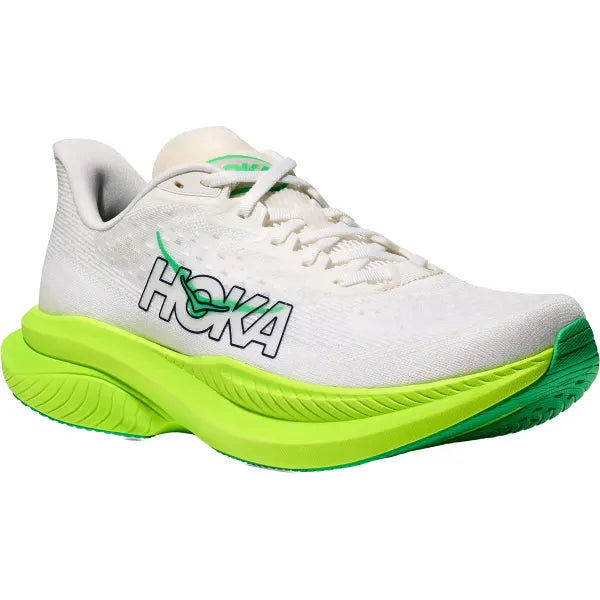 Hoka Mach 6 - White / Neon Lime