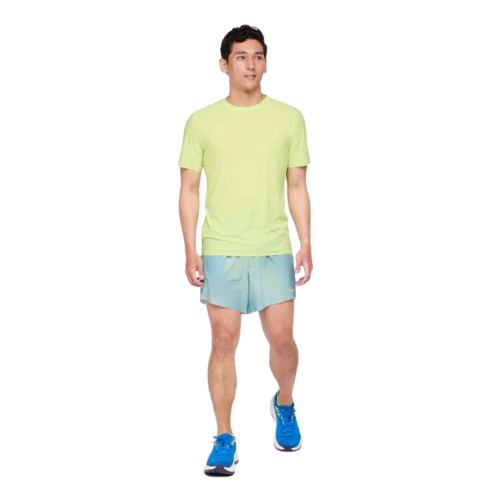 Hoka Airolite Run Run Short Sleeve Men - Lettuce