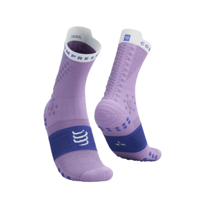 Compressport Pro Racing Socks V4.0 Trail  - Lupine/Dazz Blue