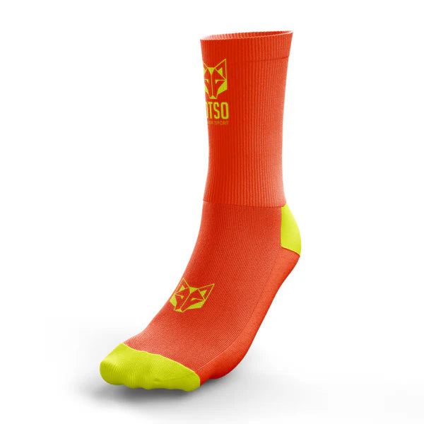 OTSO Multisport Socks Medium Cut - Flooow Fluo Orange & Fluo Yellow