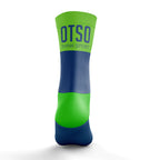 OTSO Multisport Socks Low Cut - Electric Blue & Fluo Green