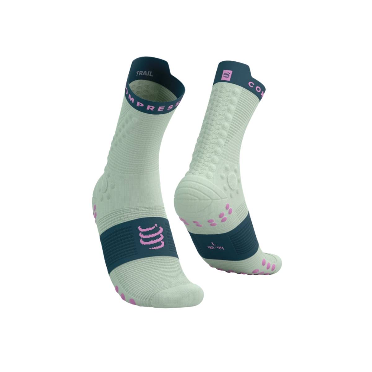 Compressport Pro Racing Socks V4.0 Trail - Aqua/Stargazer