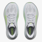 Hoka Clifton Pro W vista de cima, ajuste do laço e colar