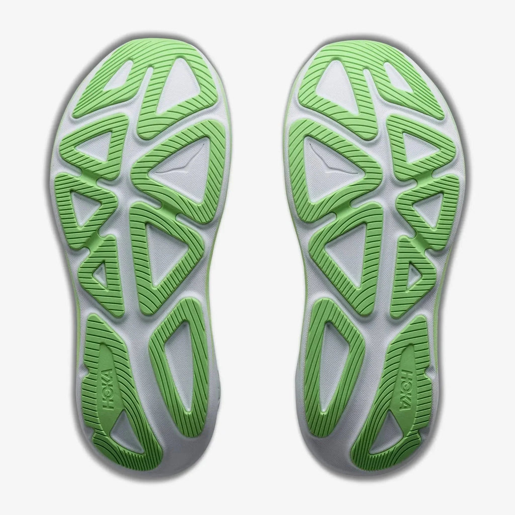 Detalhe da geometria MetaRocker do Hoka Clifton Pro W
