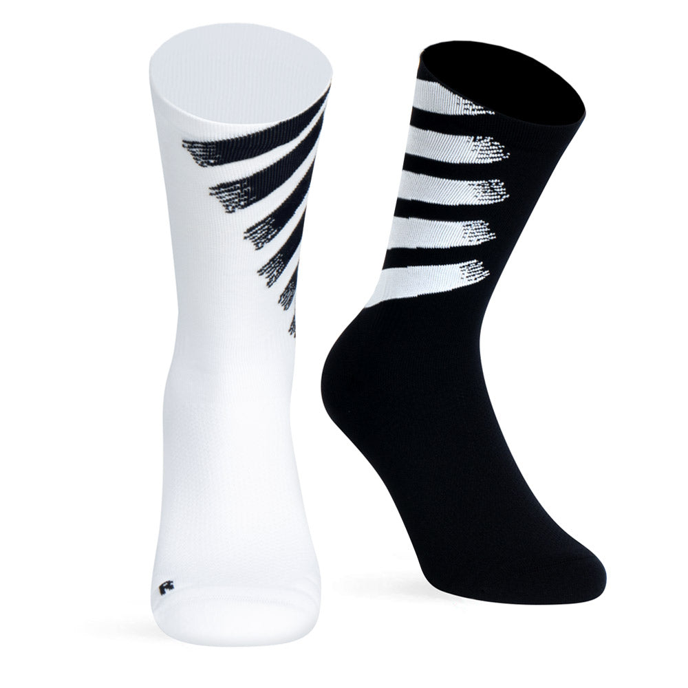 Meias Running Pacific and Co Hyper Pro 1.0 BW Branco Preto