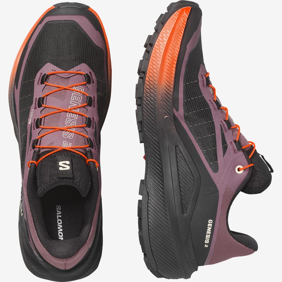 Salomon Genesis 2 W mulher Huckleberry/Black/Red Orange – imagem 2