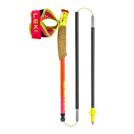 BASTÕES LEKI ULTRATRAIL FX.ONE SL - Pink / Orange / Yellow