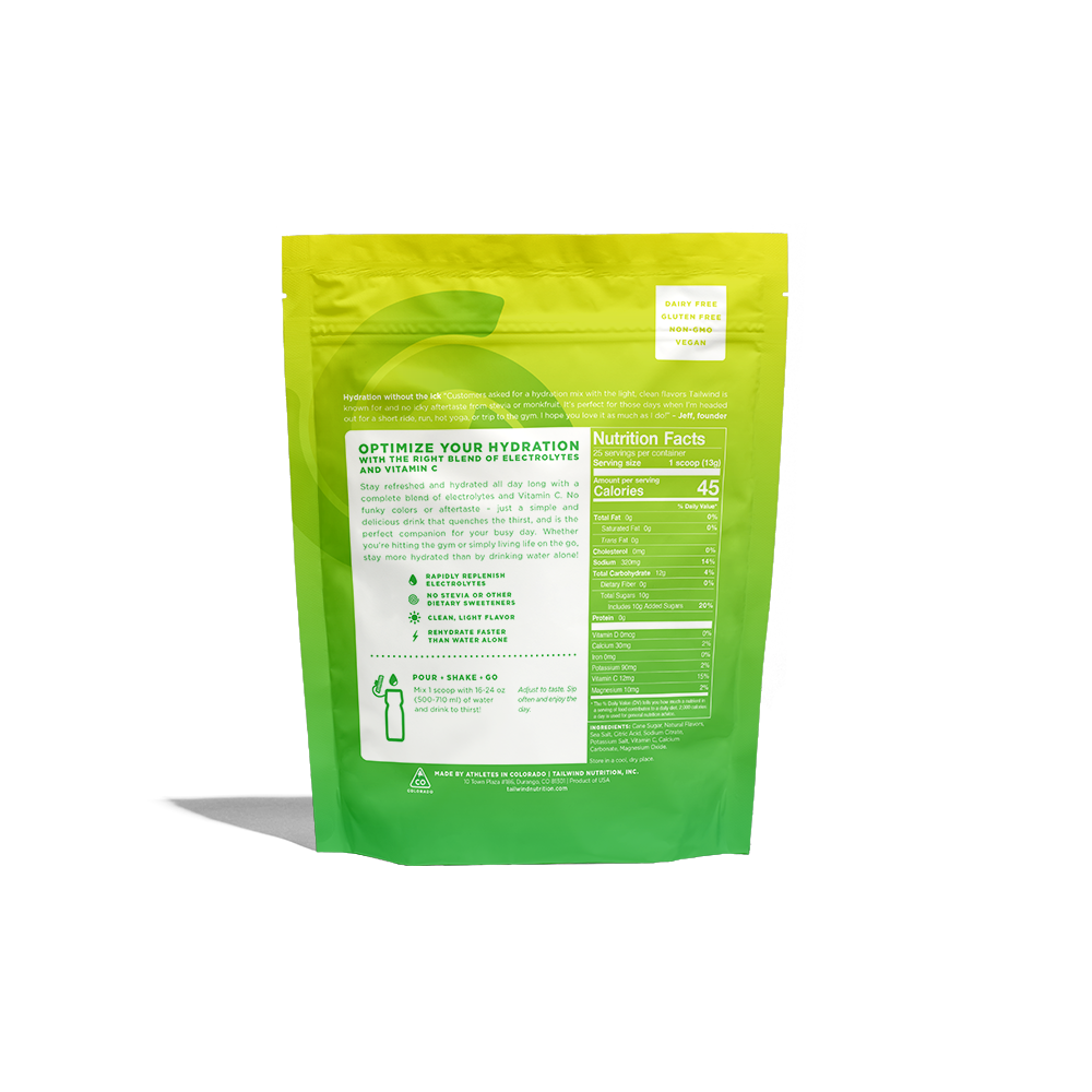 Tailwind Rapid Hydration Lemon Lime - sachet verso