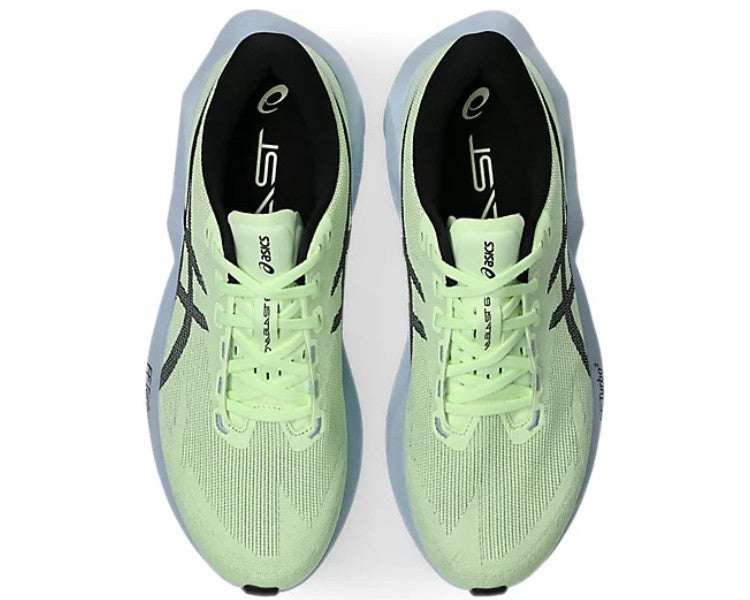 Par completo Asics Novablast 6 para treinos diários, cor Illuminate Yellow Black