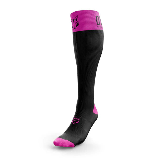 OTSO Multisport Socks Recovery Full - Black / Fluo Pink