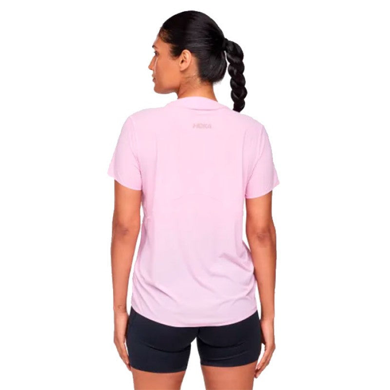 Hoka Airolite Run Run Short Sleeve Woman - Pink