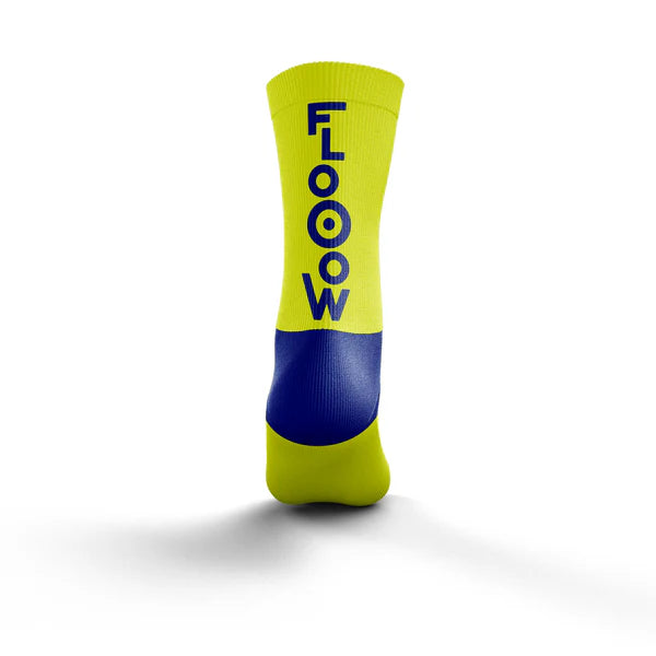 OTSO Multisport Socks Medium Cut - Flooow Fluo Yellow & Electric Blue
