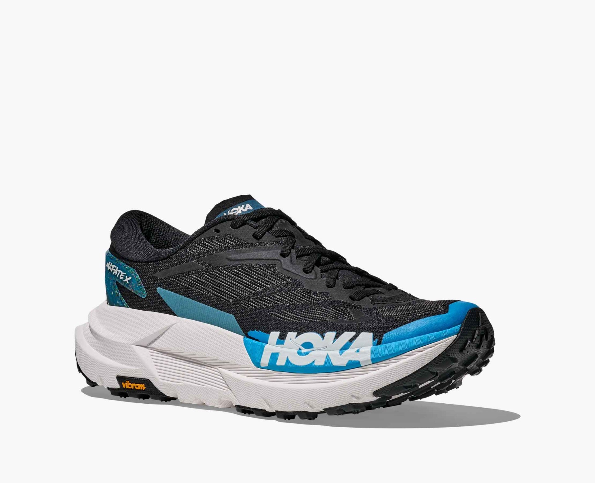 Hoka Mafate X - Black / Skyward blue