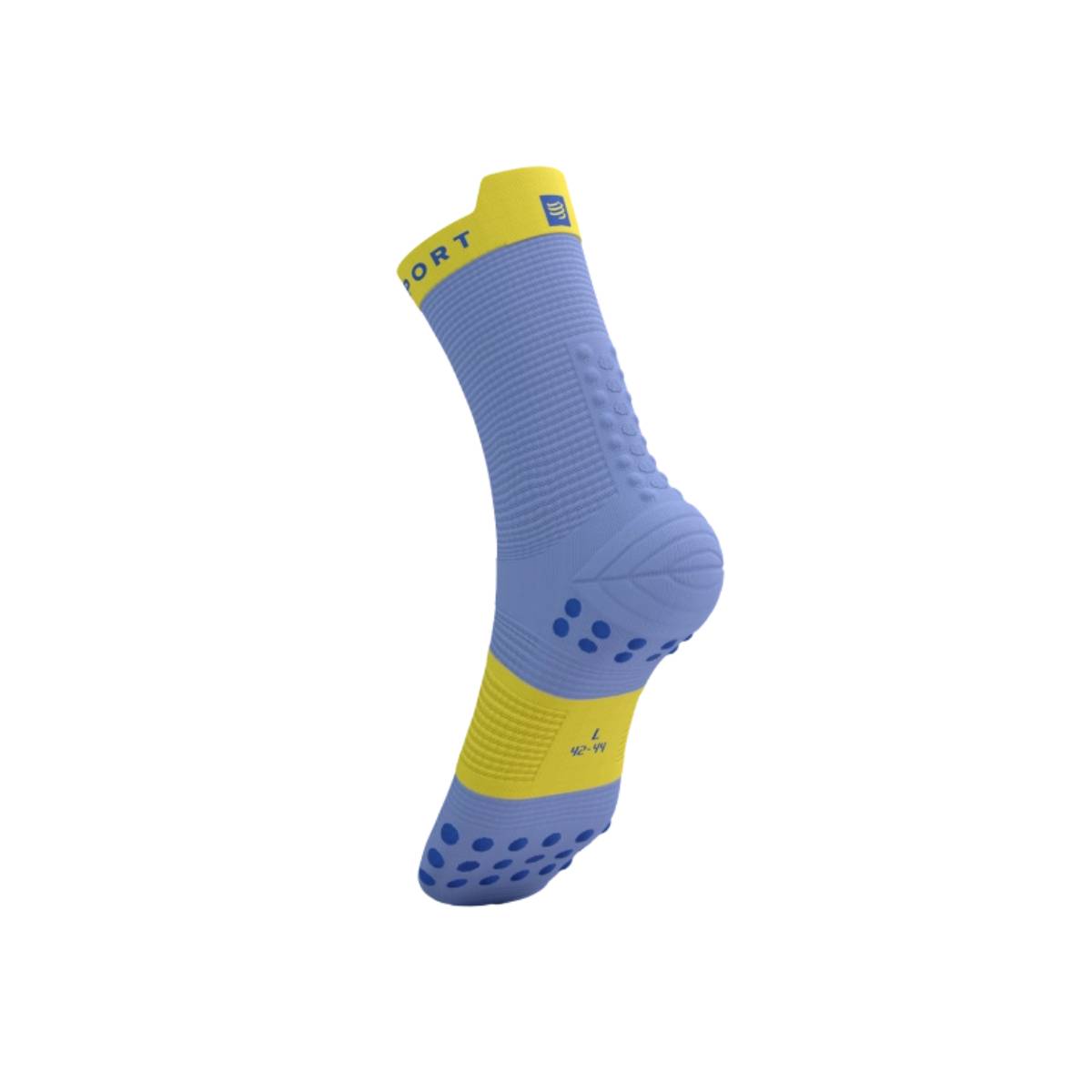 Compressport Pro Racing Socks V4.0 Run High - Jacaranda/Maize