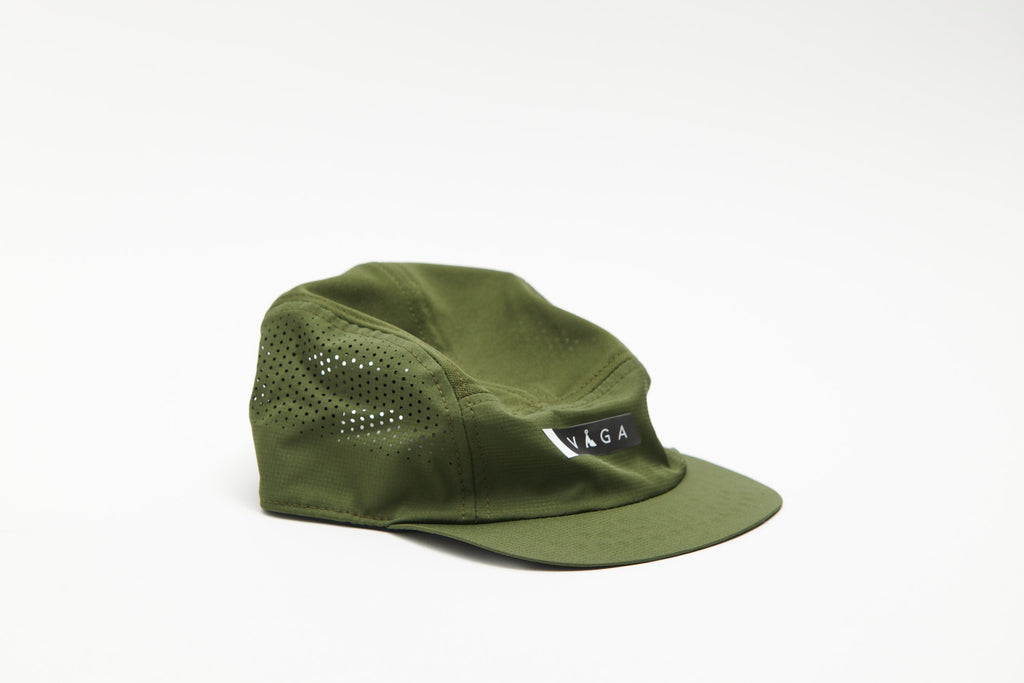 VÅGA FEATHER RACING CAP - MOSS GREEN / BLACK