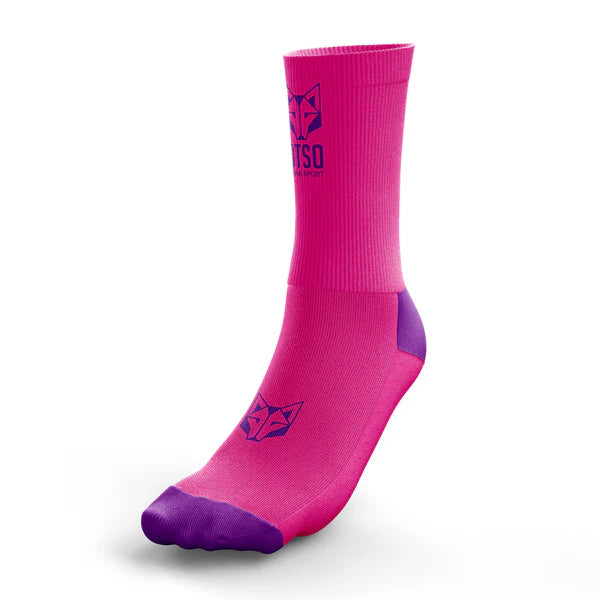 OTSO Multisport Socks Medium Cut - Flooow Fluo Pink & Violet
