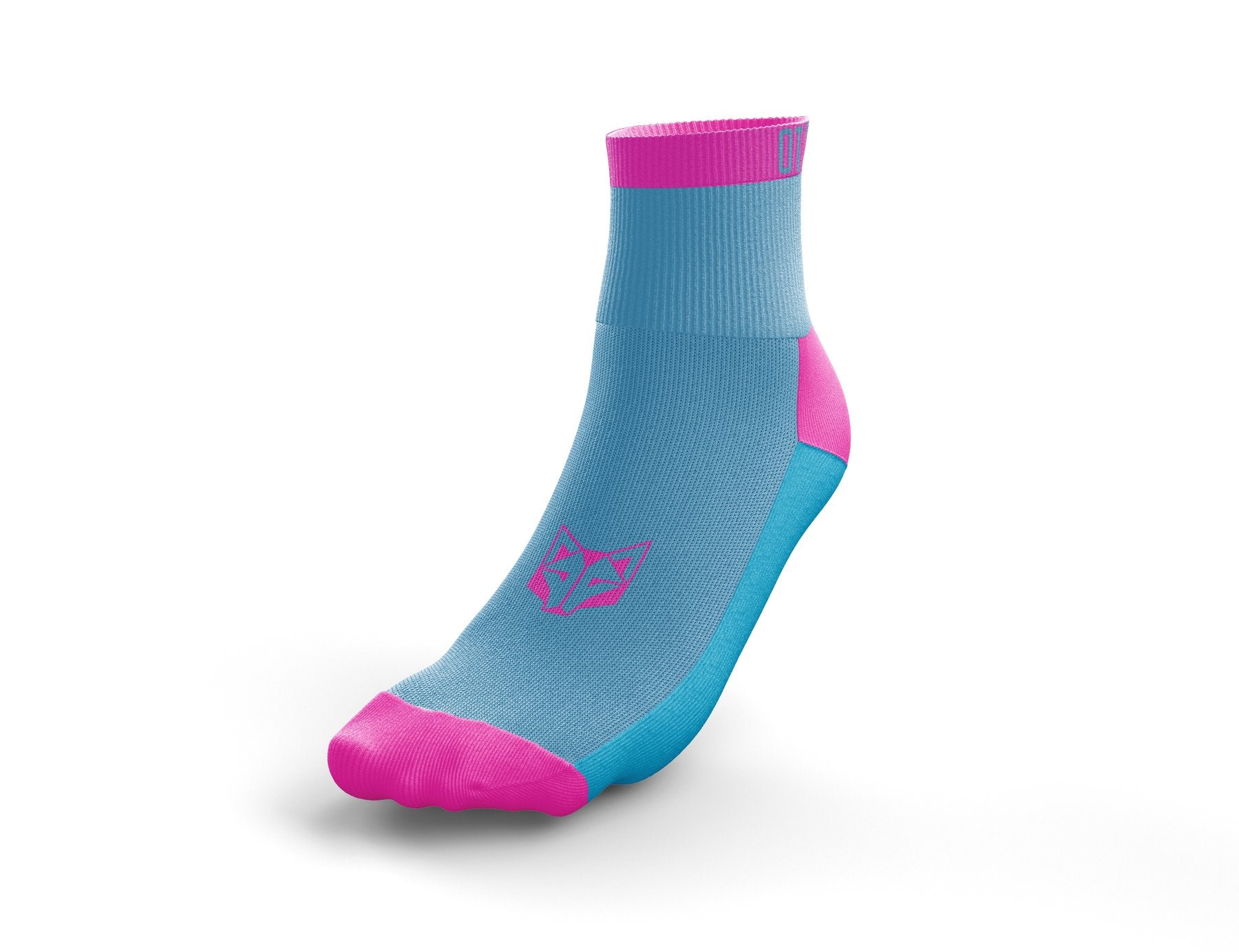OTSO Multisport Socks Low Cut - Electric Pink & Light Blue