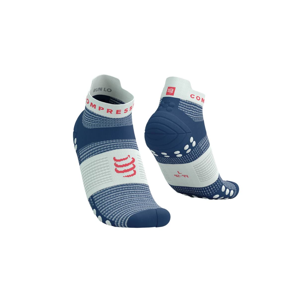 Compressport Pro Racing V4.0 Run Low - Blue/Sugar