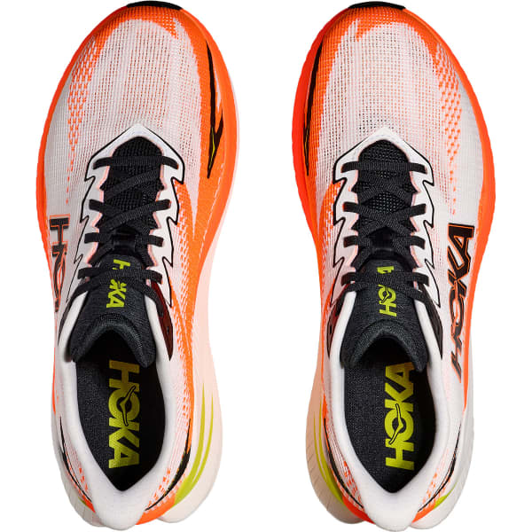 Hoka Mach X3 - White / Neon Tangerine