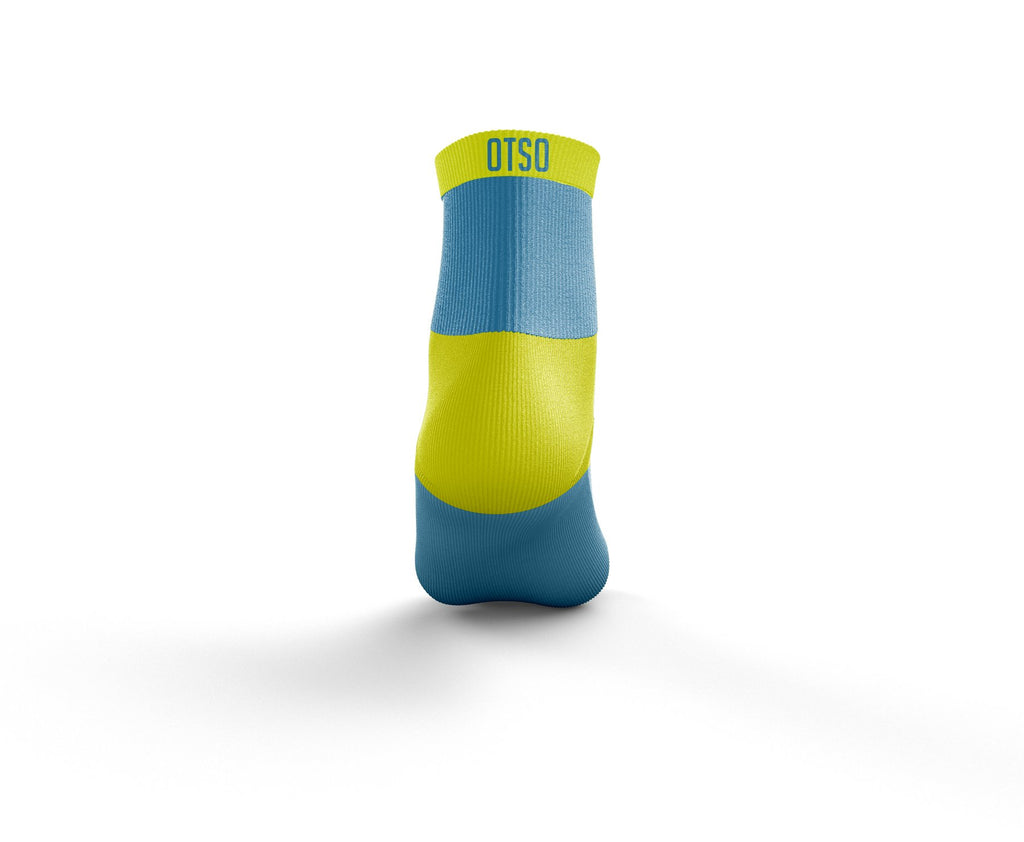 OTSO Multisport Socks Low Cut - Light Blue & Yellow